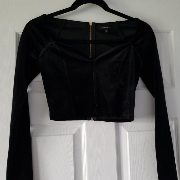 Velvet Crop Top - Picture 2 of 3